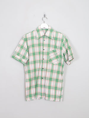 Men's Green Check 1950/60s Shirt M