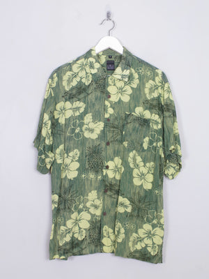 Men's Green Vintage Hawaiian Shirt M
