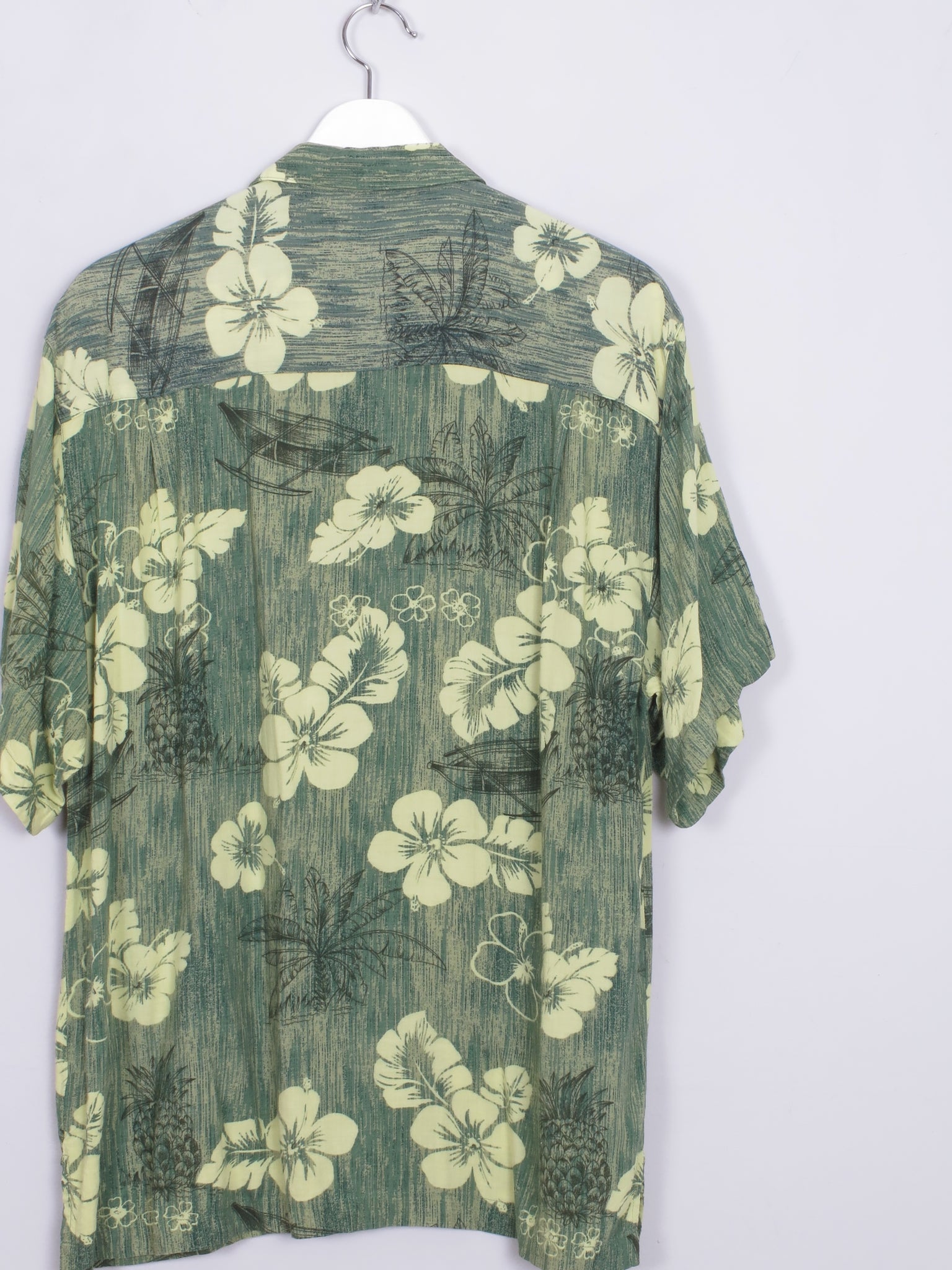 Men's Green Vintage Hawaiian Shirt M