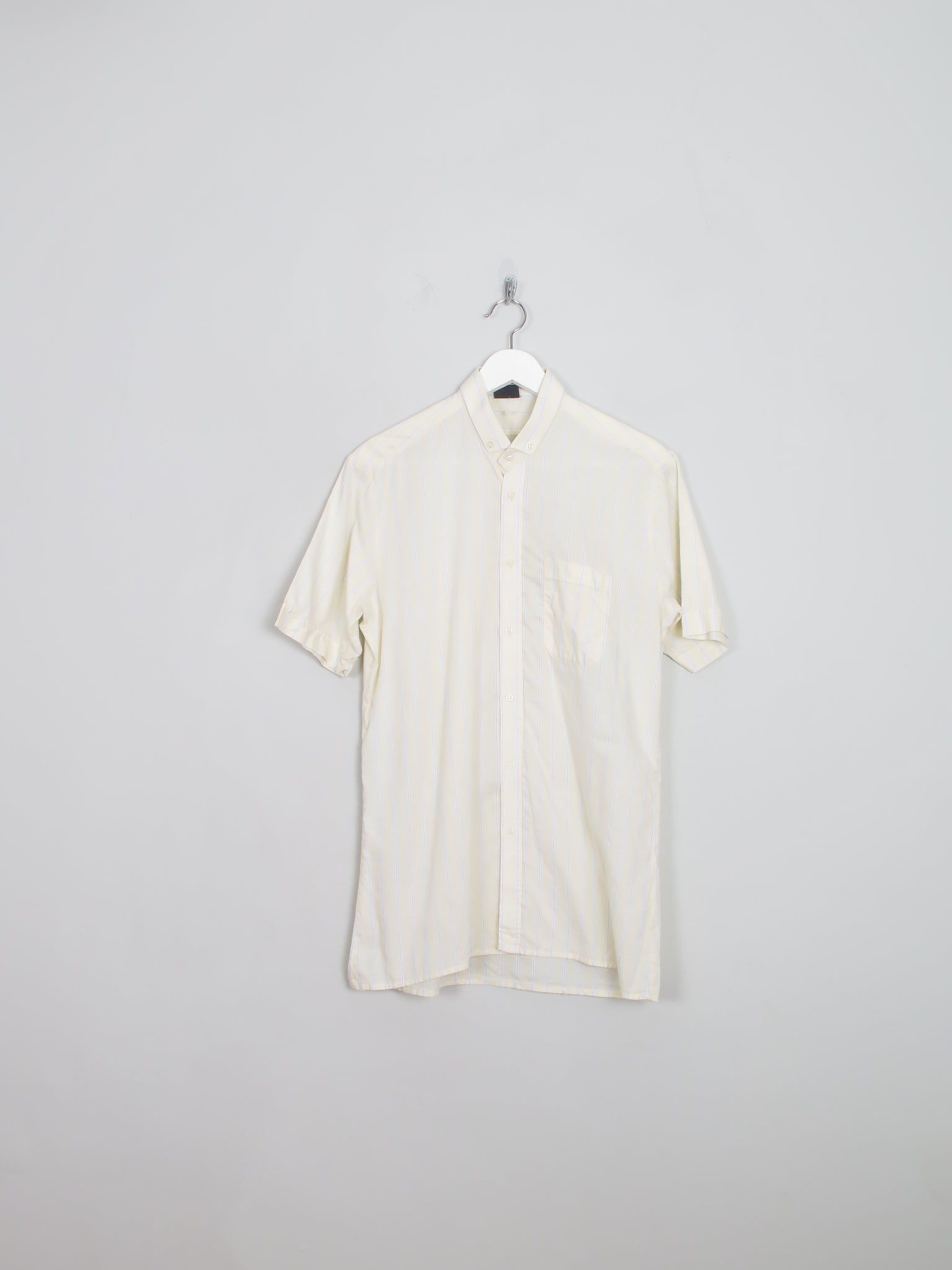 Men's Vintage Yellow Shirt Shirt Sleeved M