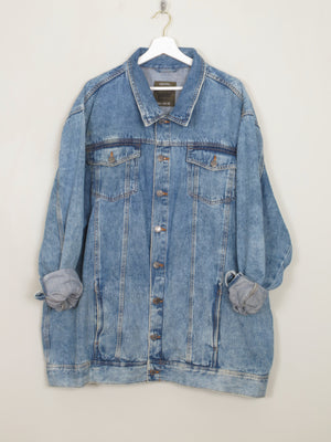 Men's Vintage Blue Denim Jacket 4XL