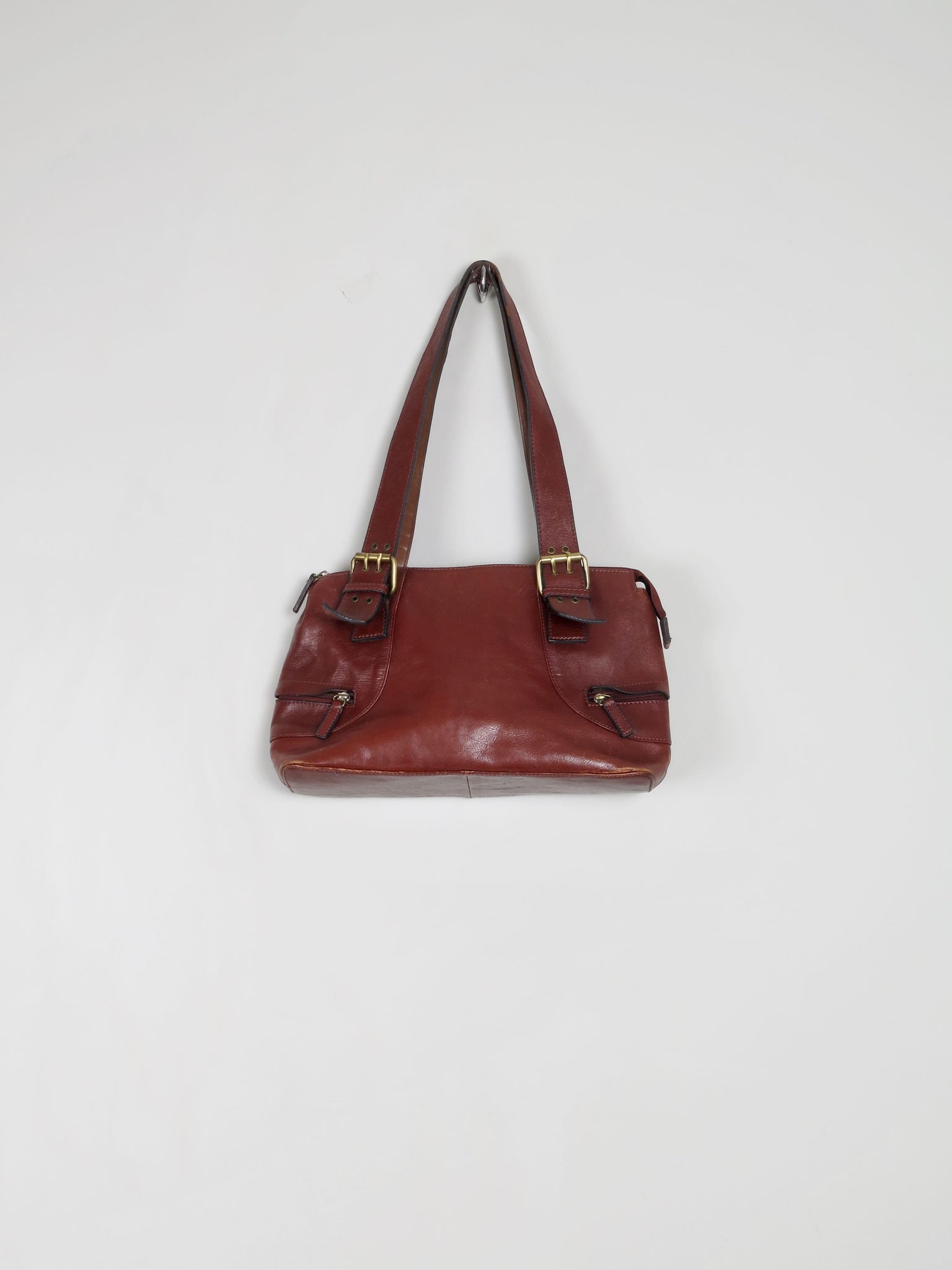 Brown Leather Vintage Bag - The Harlequin