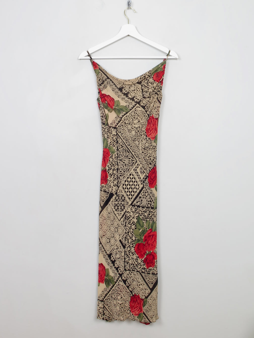 Vintage 90s Camisole Ange Dress With Rose Print XS/S - The Harlequin