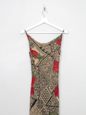 Vintage 90s Camisole Ange Dress With Rose Print XS/S - The Harlequin