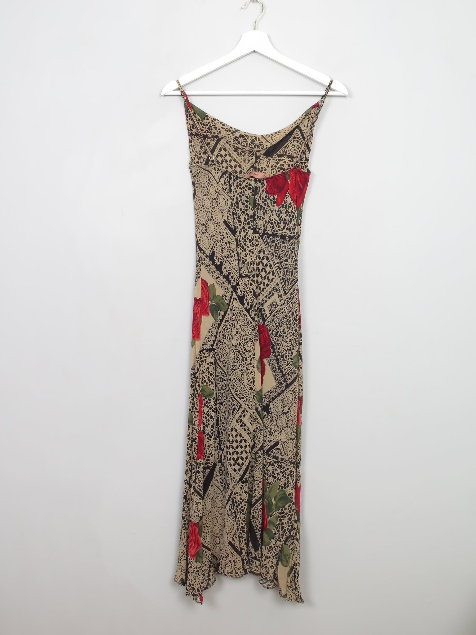 Vintage 90s Camisole Ange Dress With Rose Print XS/S - The Harlequin