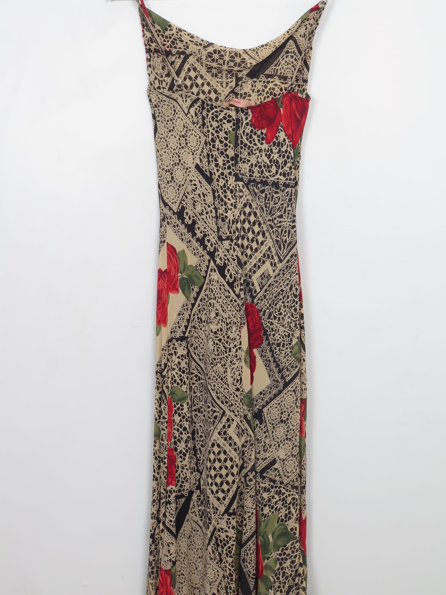 Vintage 90s Camisole Ange Dress With Rose Print XS/S - The Harlequin