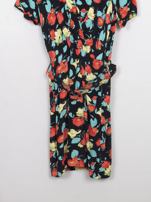 Vintage Black & Floral Betty Barclay Short Dress S - The Harlequin