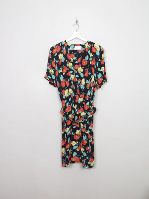 Vintage Black & Floral Betty Barclay Short Dress S - The Harlequin