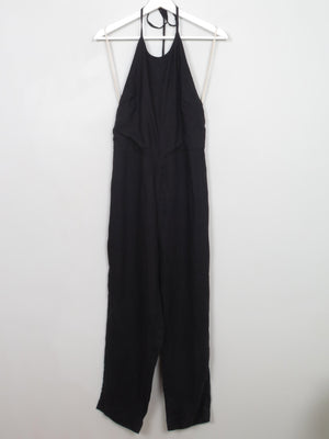 Black Linen Free People Jumpsuit S - The Harlequin