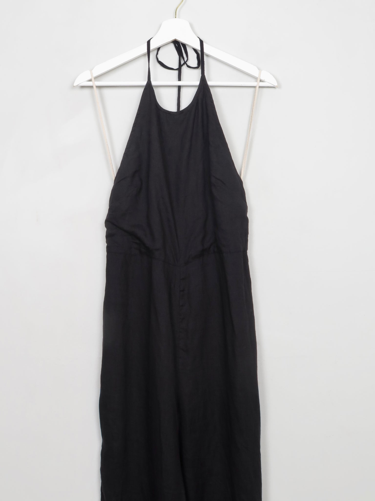 Black Linen Free People Jumpsuit S - The Harlequin