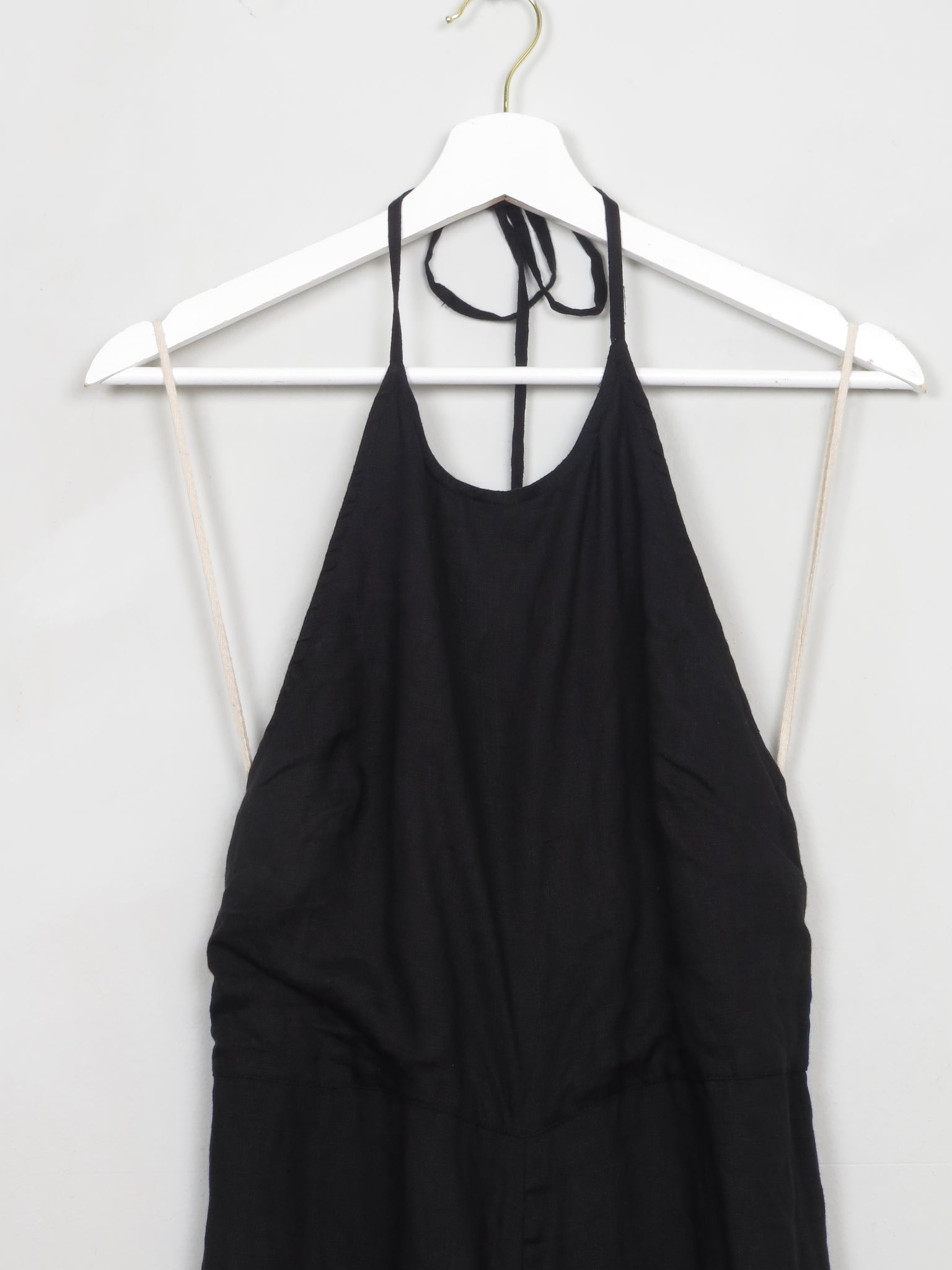 Black Linen Free People Jumpsuit S - The Harlequin