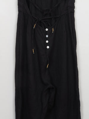 Black Linen Free People Jumpsuit S - The Harlequin