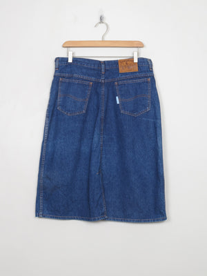 Vintage Blue Denim Skirt 34" W Size: L - The Harlequin