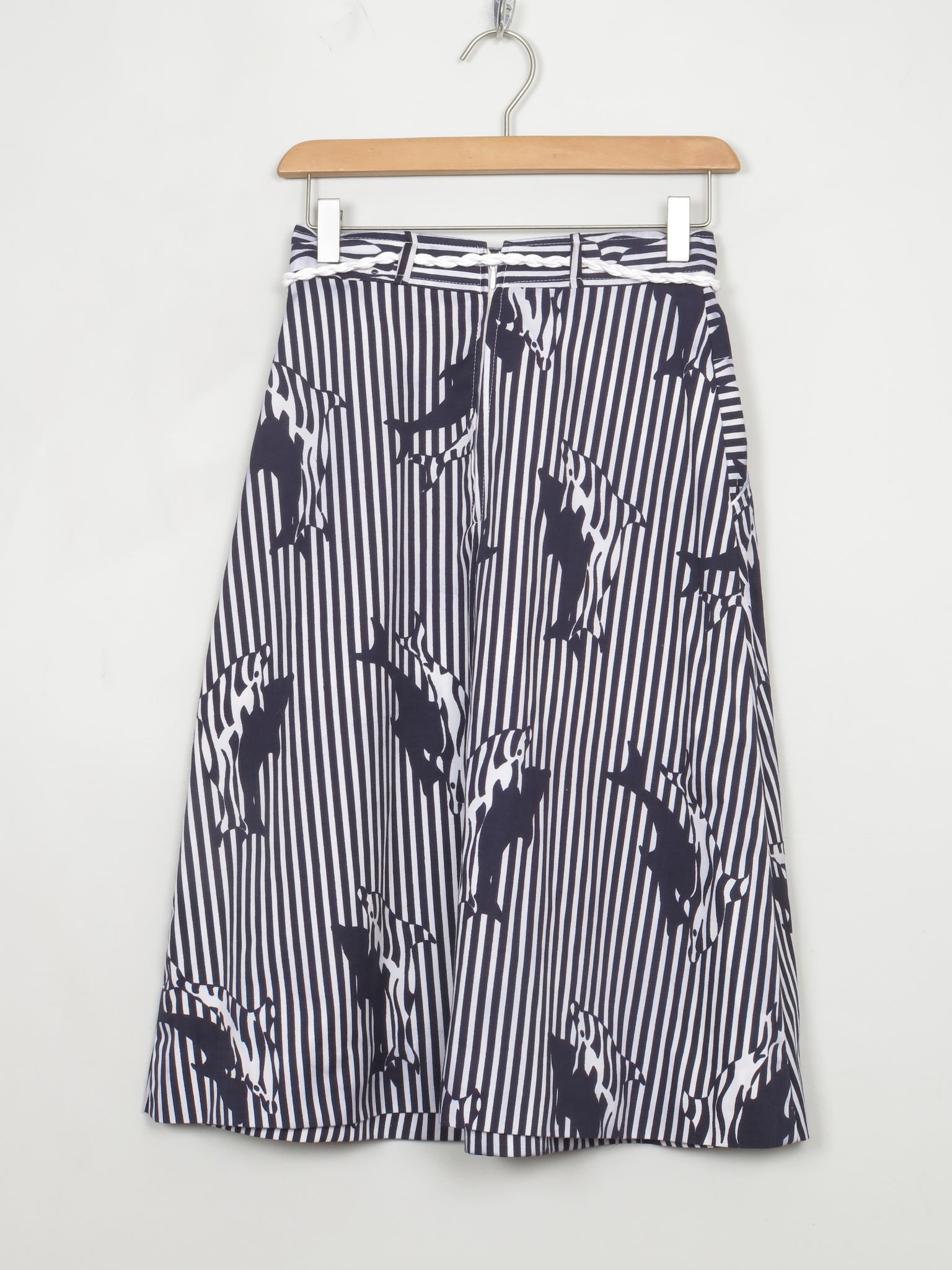 Vintage Dolphin Print Navy Skirt XS - The Harlequin