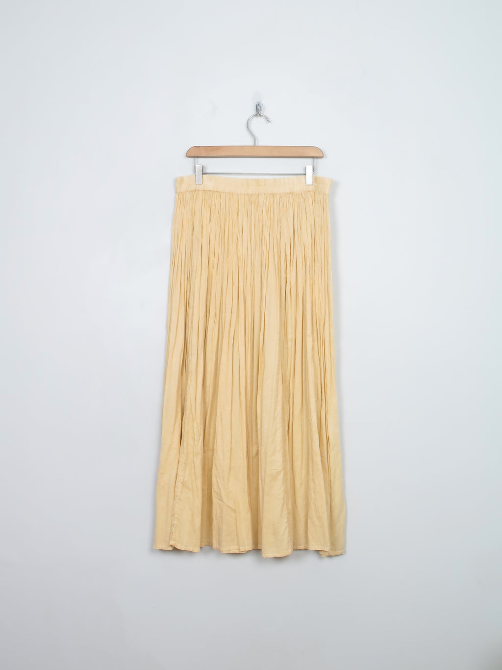 Vintage Yellow Buttermilk Indian Cotton Skirt L/XL - The Harlequin