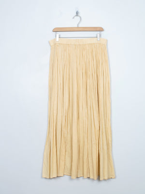 Vintage Yellow Buttermilk Indian Cotton Skirt L/XL - The Harlequin