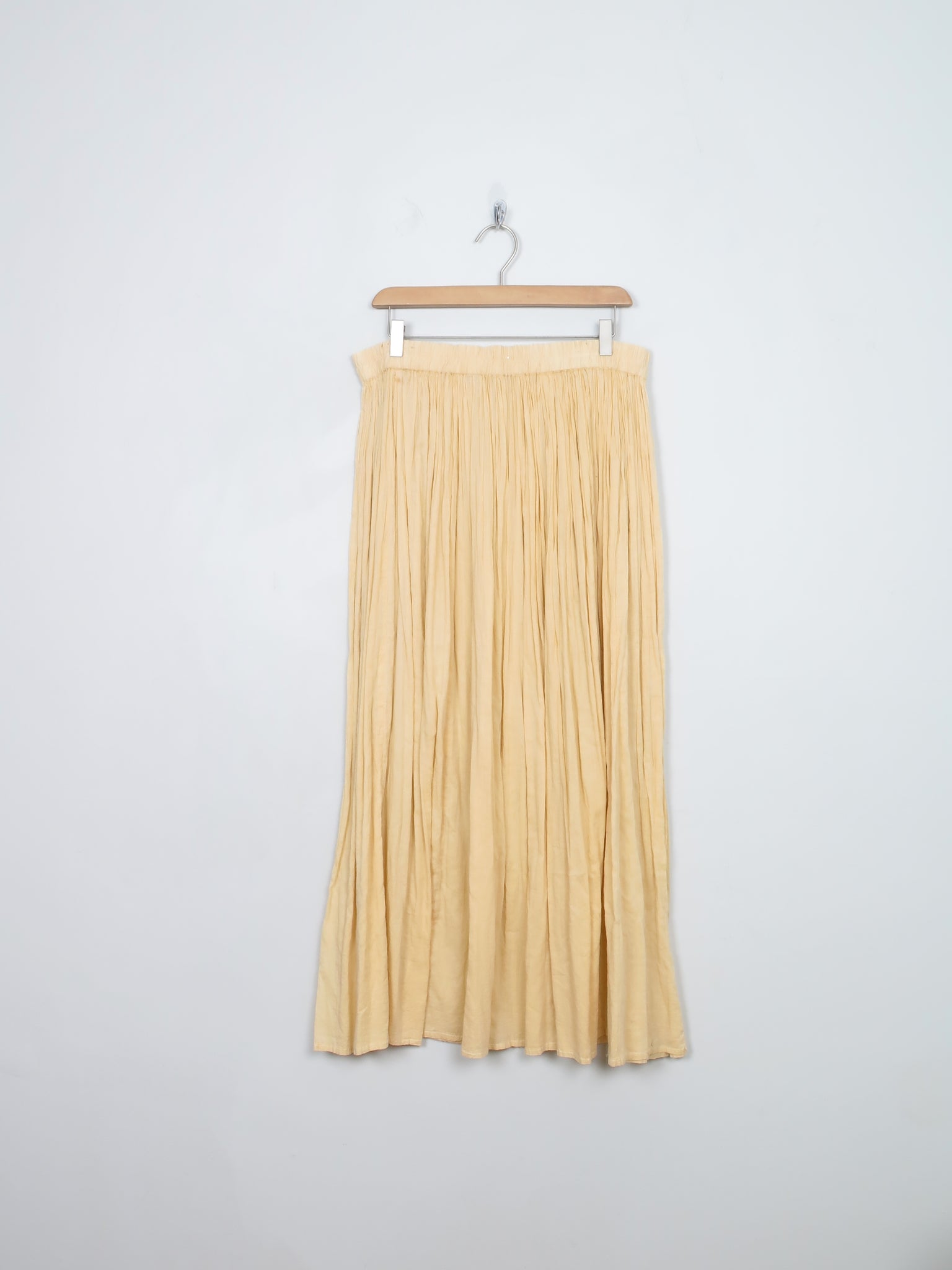 Vintage Yellow Buttermilk Indian Cotton Skirt L/XL - The Harlequin
