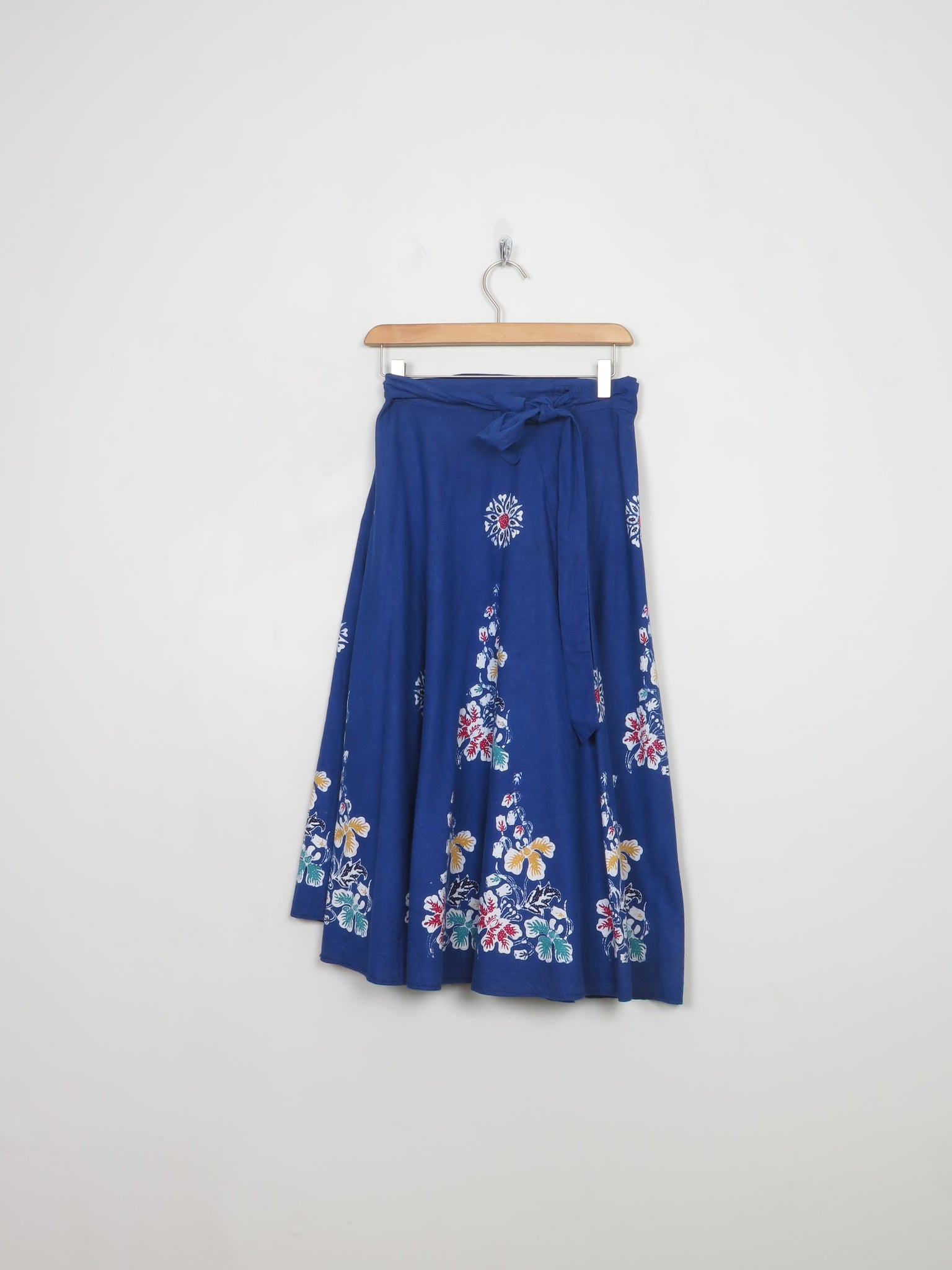 Blue Vintage Wrap Over Skirt S - The Harlequin