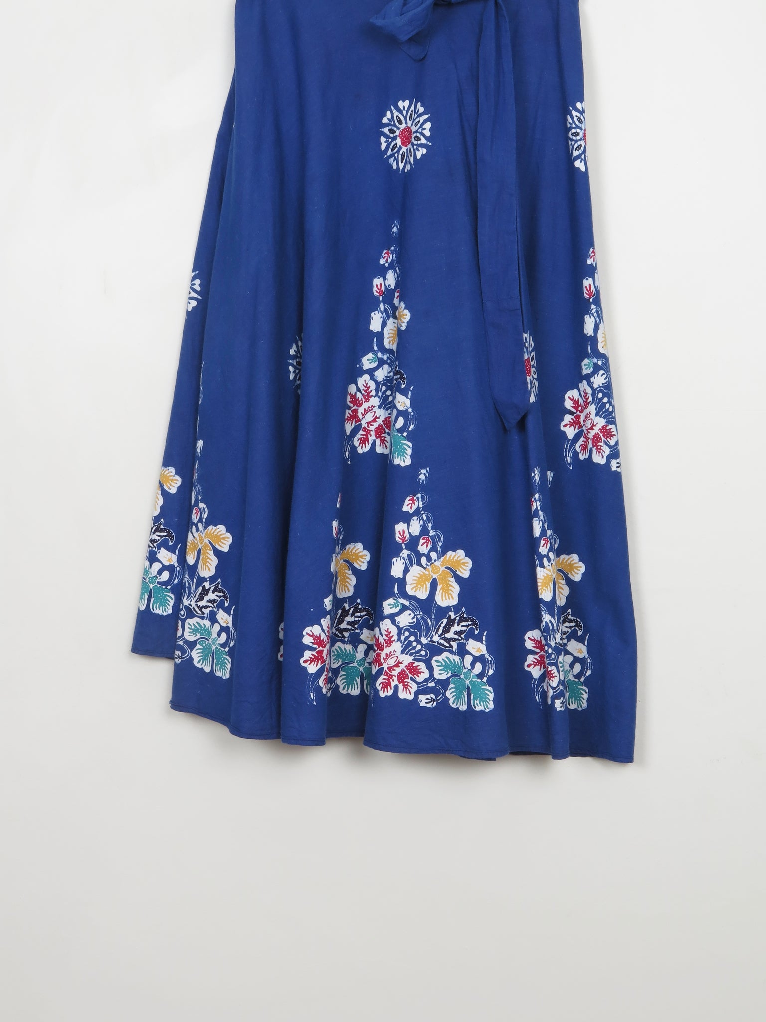Blue Vintage Wrap Over Skirt S - The Harlequin