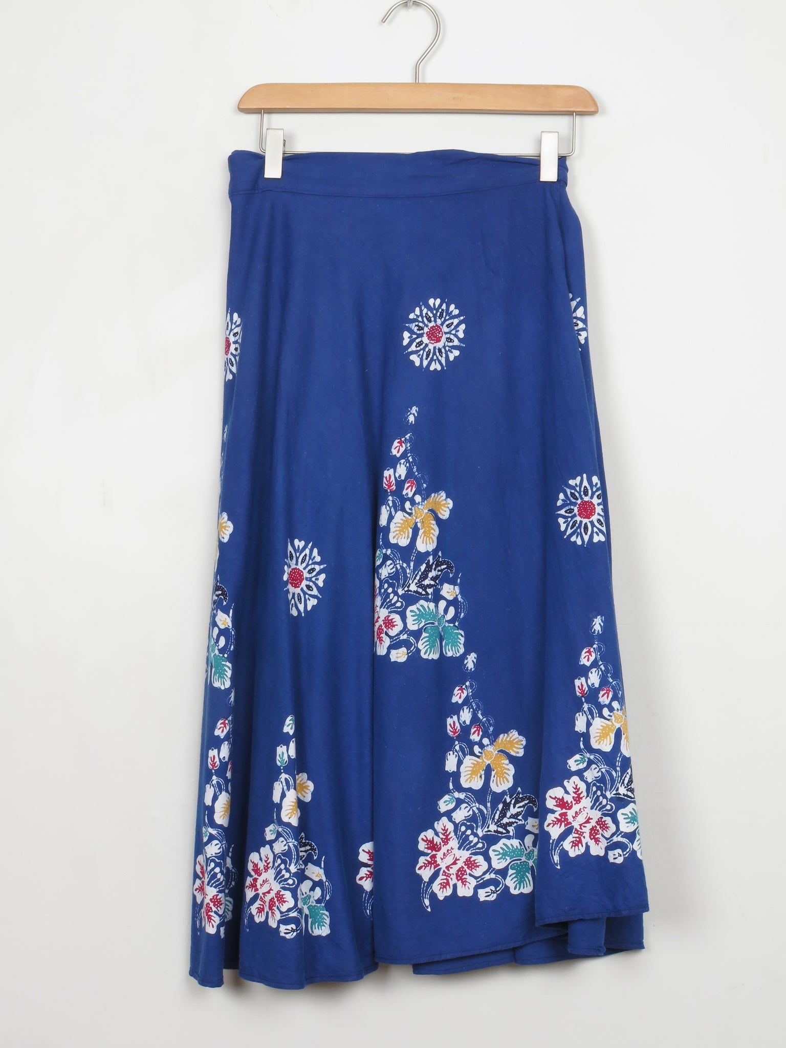 Blue Vintage Wrap Over Skirt S - The Harlequin