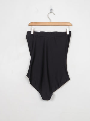 Vintage Black & White Strapless Swimsuit S/M