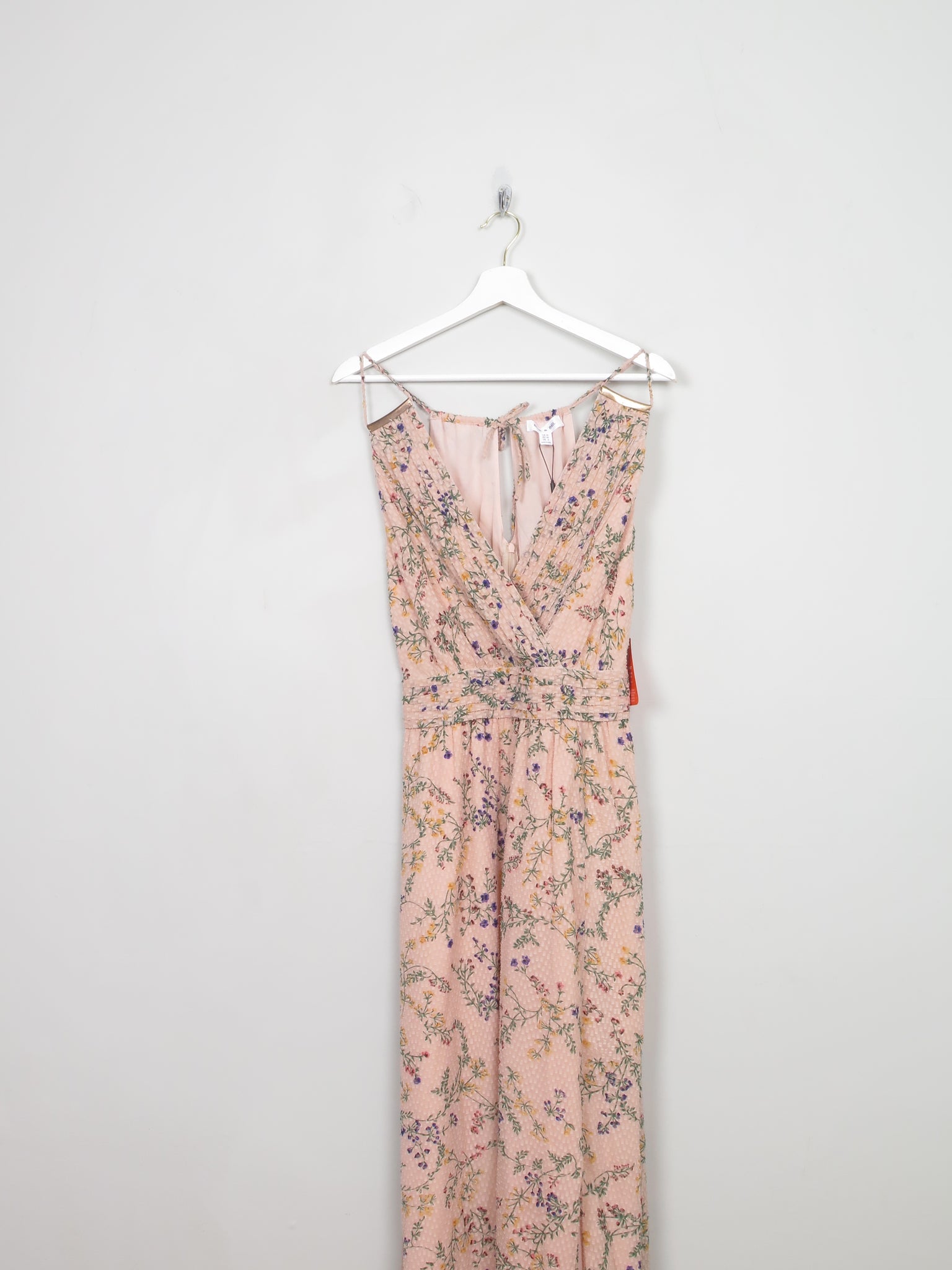 Peach Frock N Frill Printed Maxi Dress New 10
