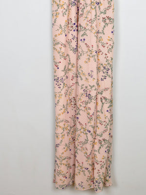 Peach Frock N Frill Printed Maxi Dress New 10