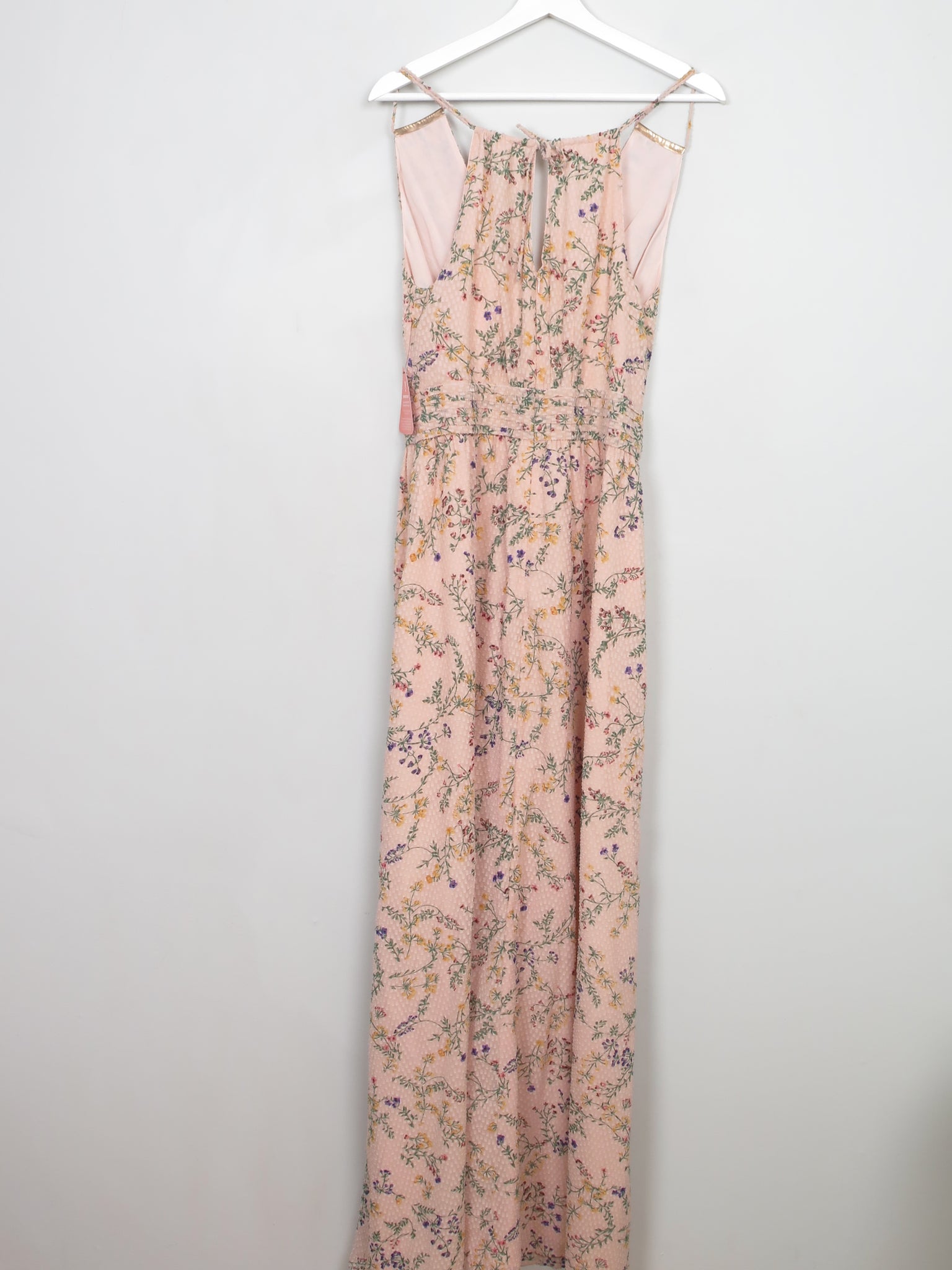 Peach Frock N Frill Printed Maxi Dress New 10