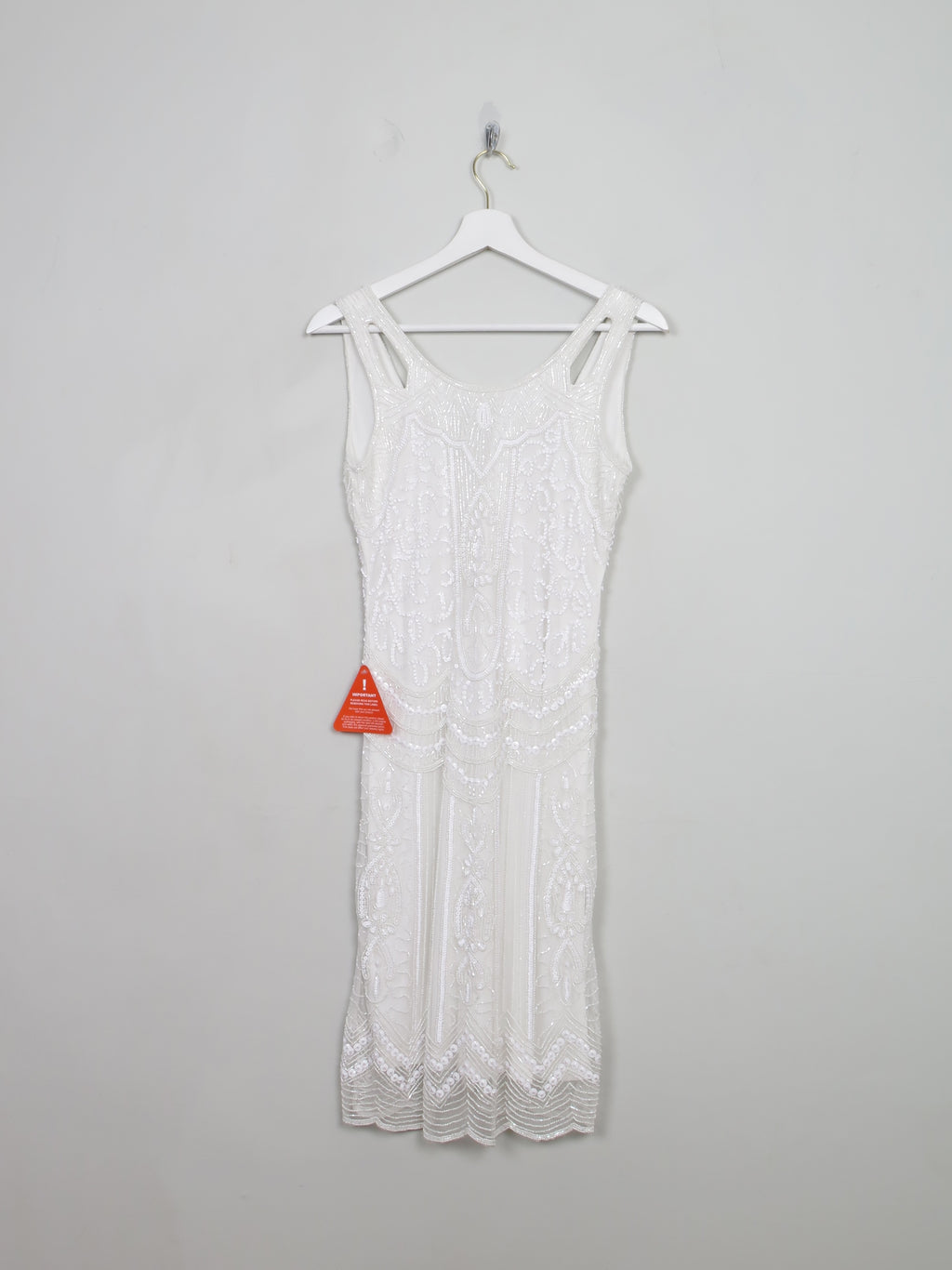 Vintage Style Beaded Flapper Style Wedding Dress New 8