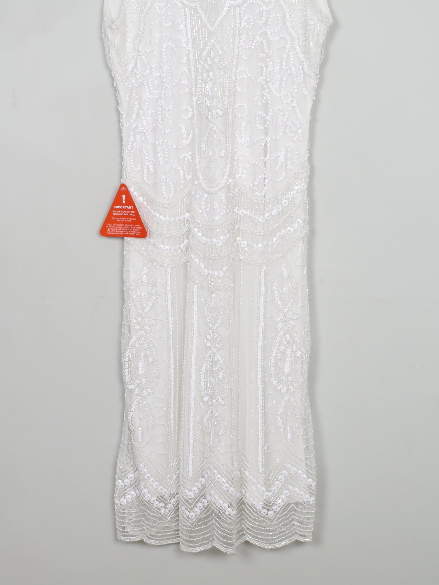 Vintage Style Beaded Flapper Style Wedding Dress New 8
