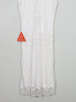 Vintage Style Beaded Flapper Style Wedding Dress New 8