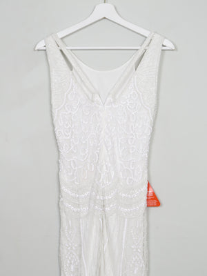 Vintage Style Beaded Flapper Style Wedding Dress New 8