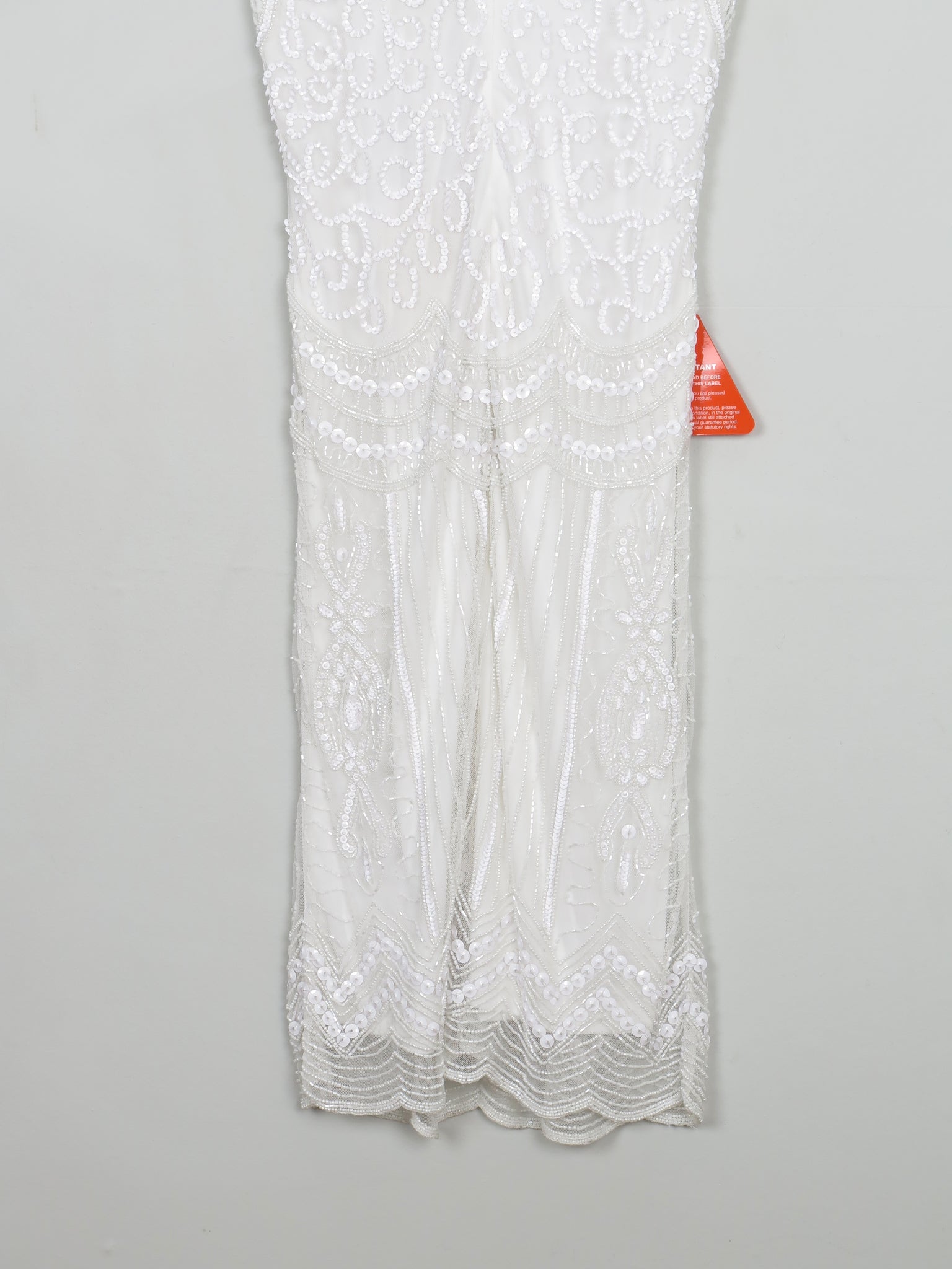 Vintage Style Beaded Flapper Style Wedding Dress New 8