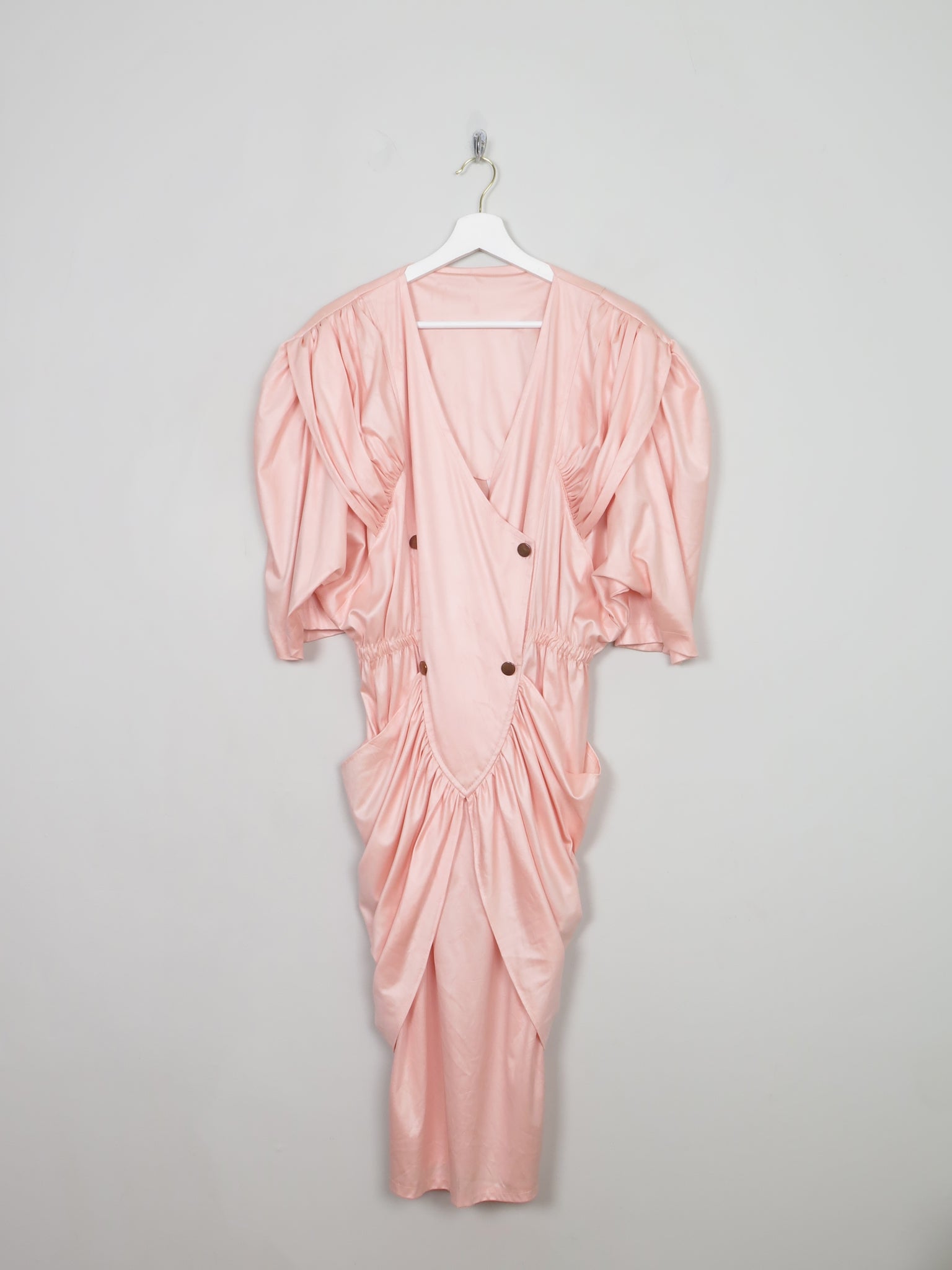 Vintage Peach 1980s Dress M/L