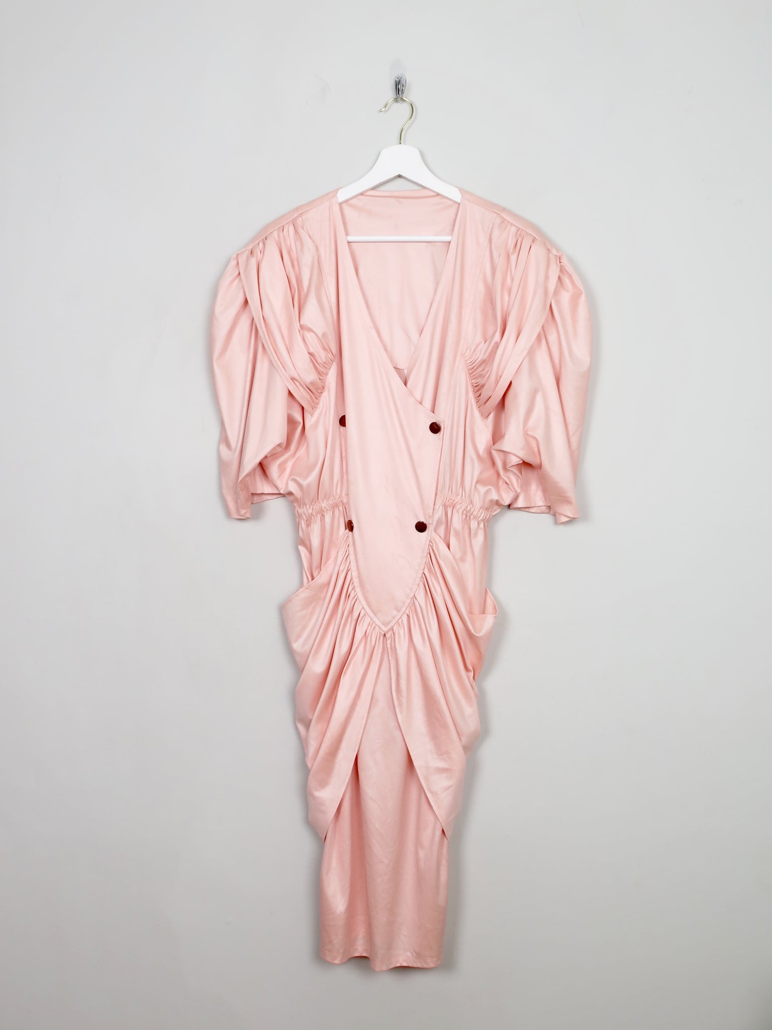 Vintage Peach 1980s Dress M/L
