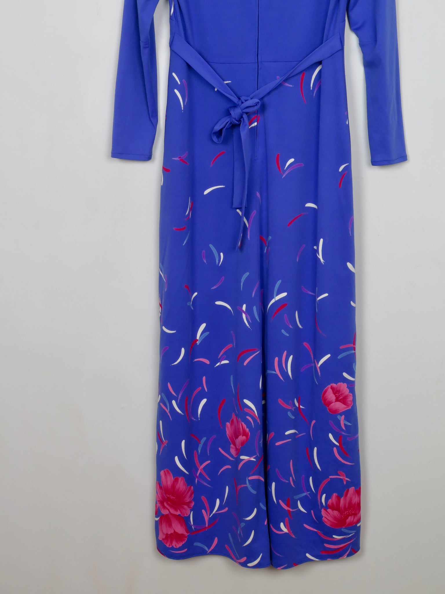 Vintage Blue 70s Maxi Dress 10/12