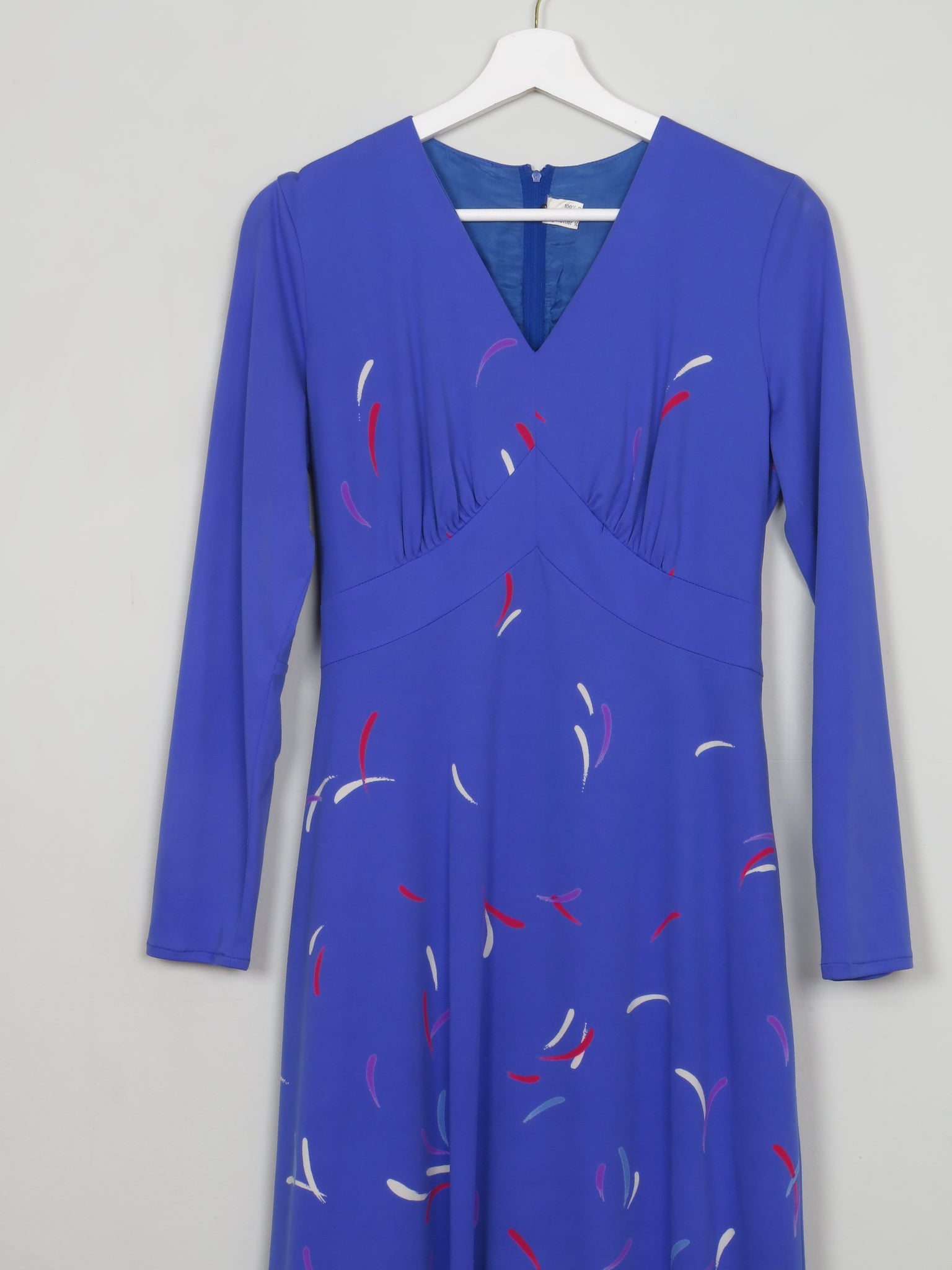 Vintage Blue 70s Maxi Dress 10/12