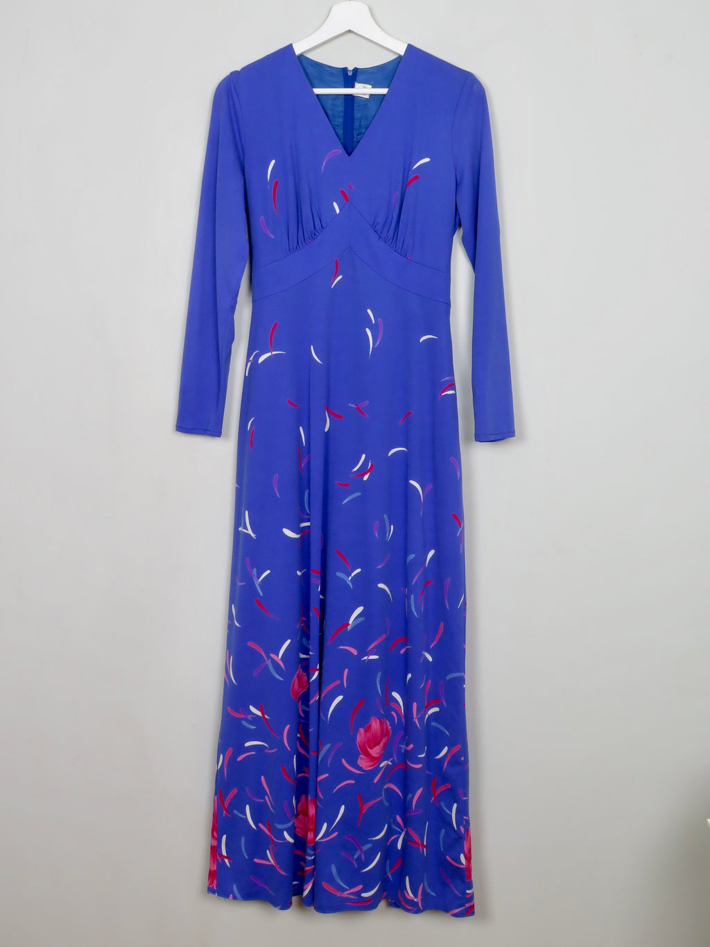 Vintage Blue 70s Maxi Dress 10/12