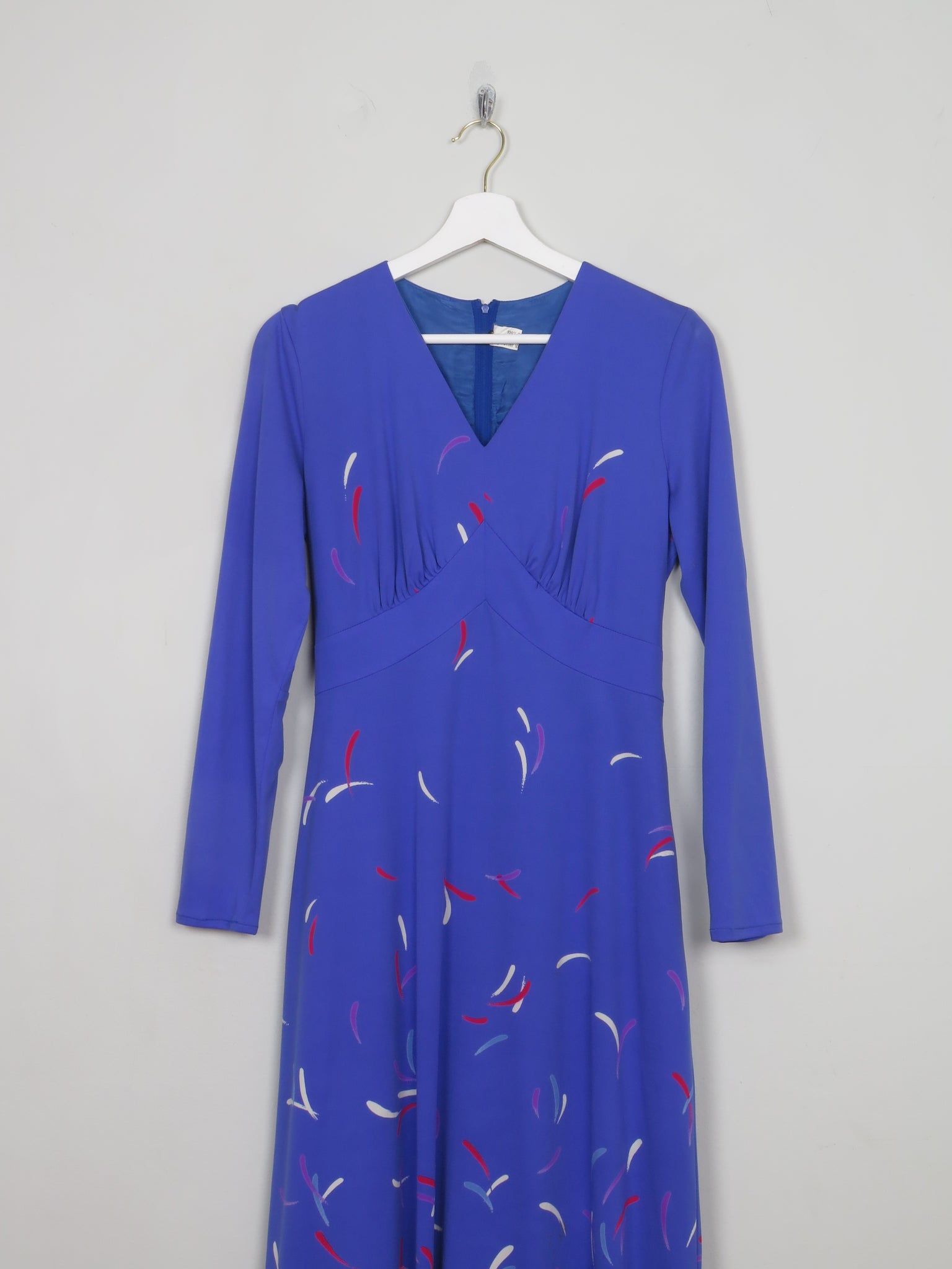 Vintage Blue 70s Maxi Dress 10/12