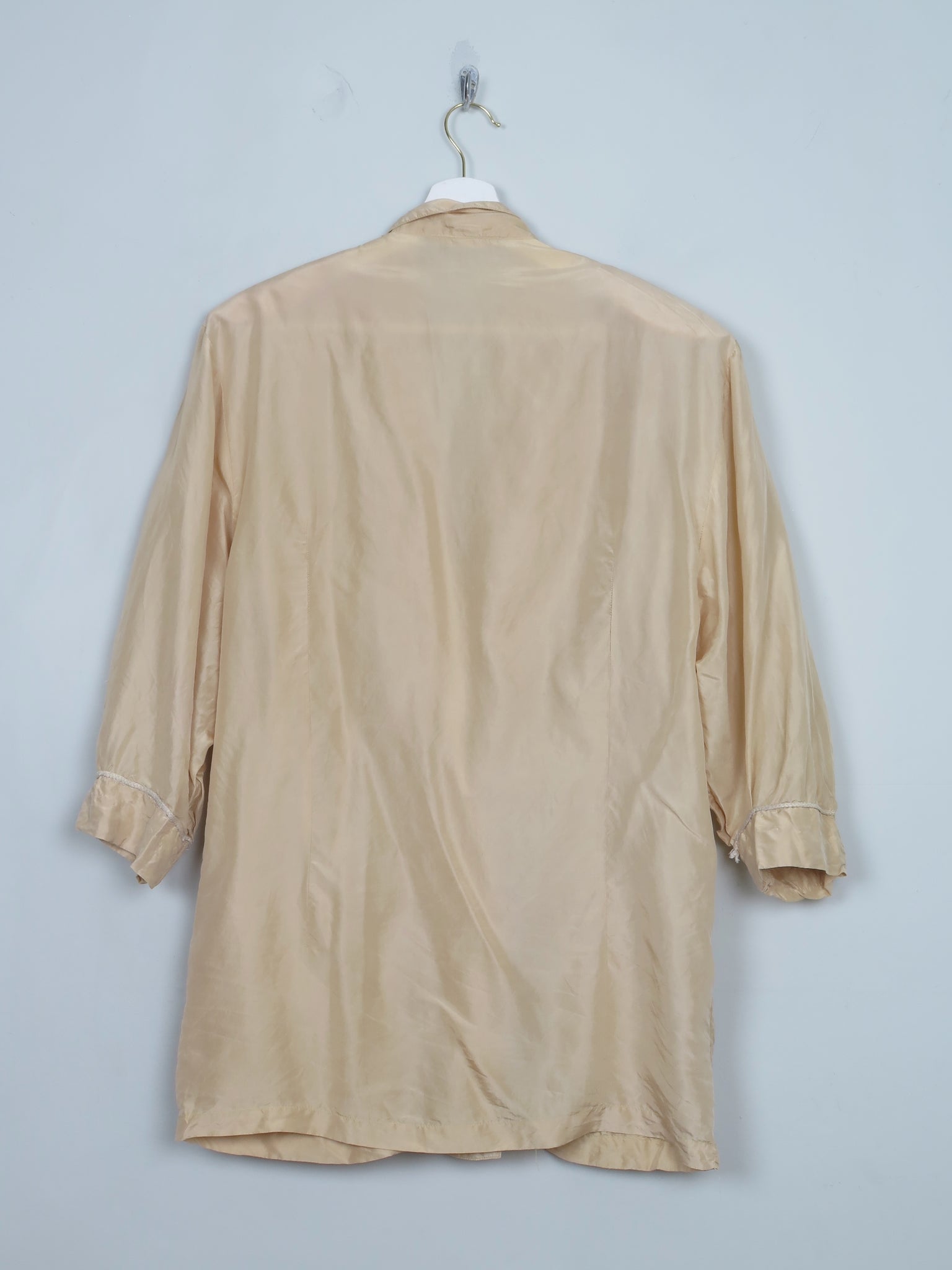 Women's Cream Vintage Silk Jacket M/L