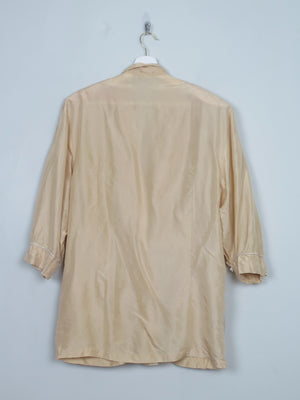 Women's Cream Vintage Silk Jacket M/L