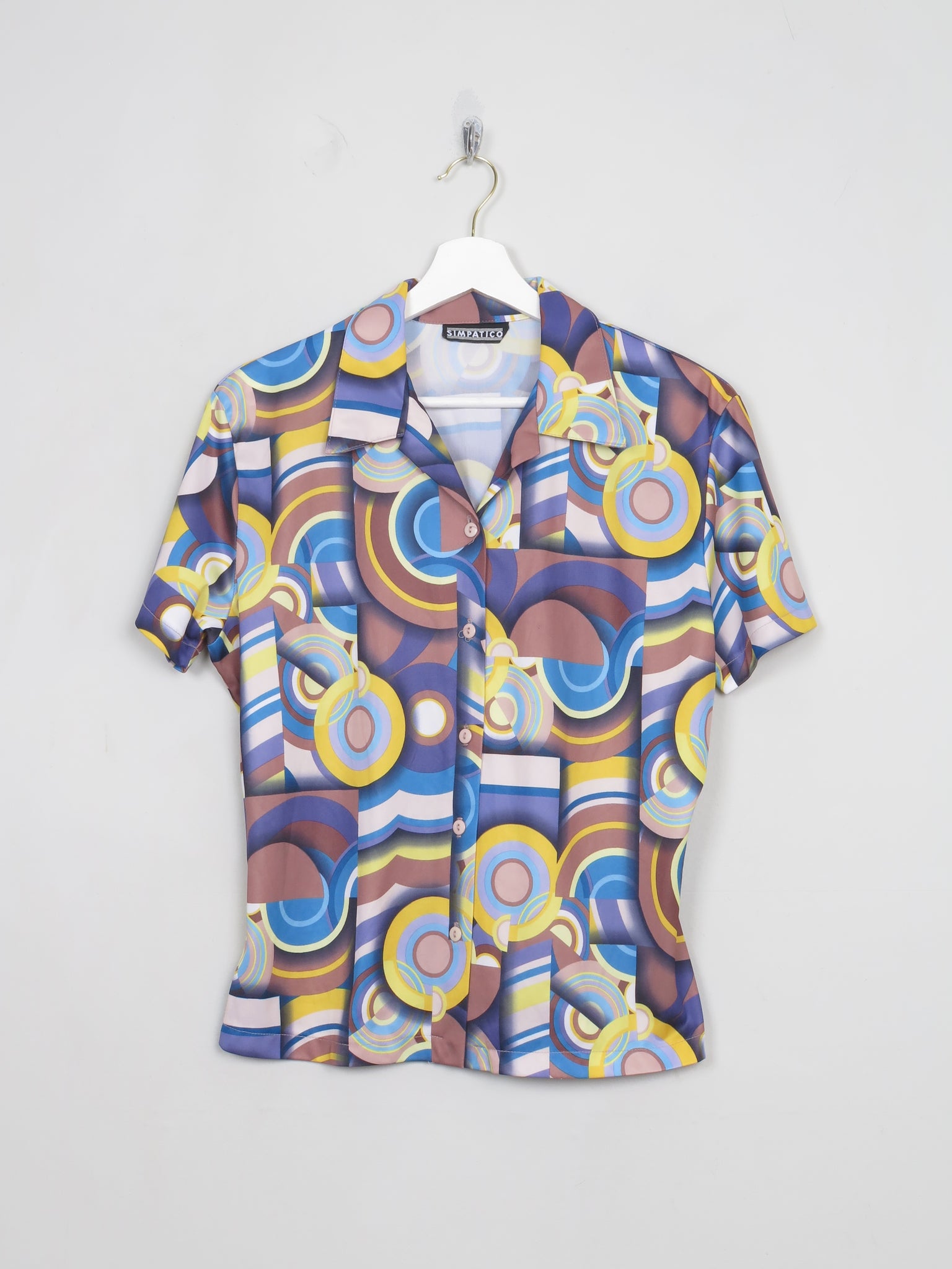 Women's Vintage 90s Printed Short Sleeved Top M