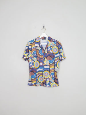 Women's Vintage 90s Printed Short Sleeved Top M