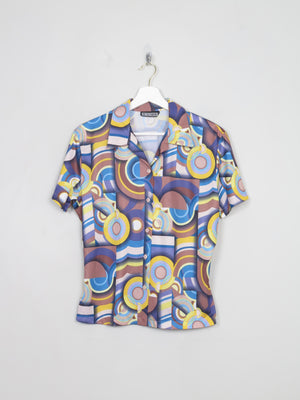 Women's Vintage 90s Printed Short Sleeved Top M