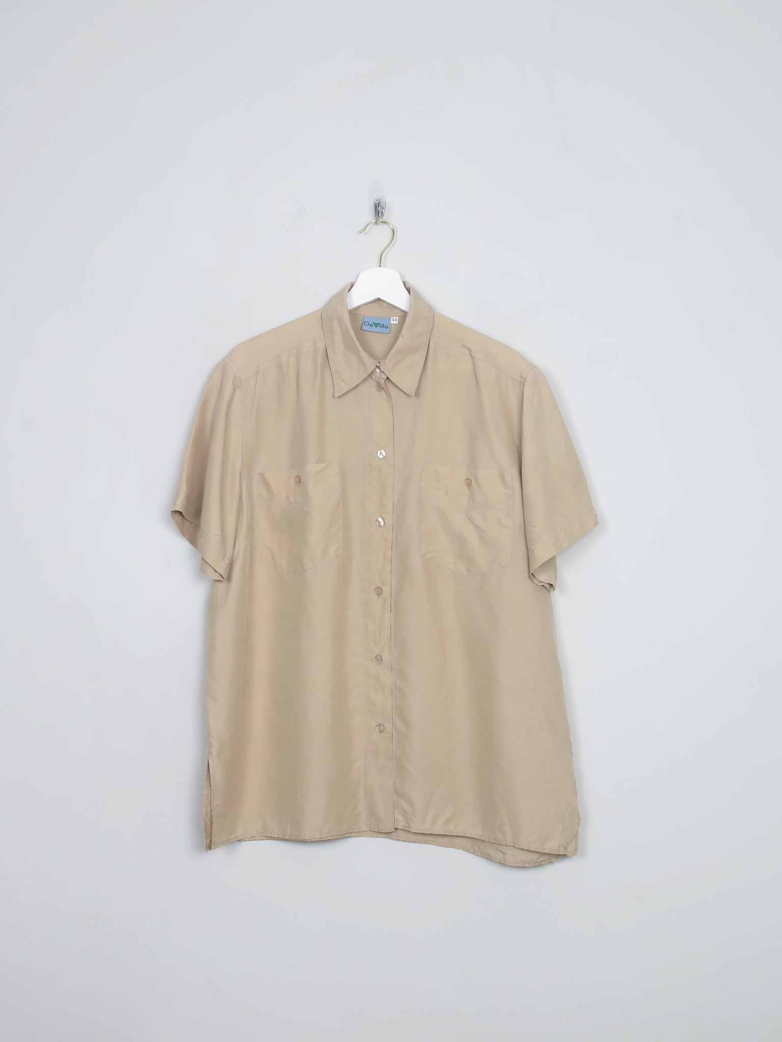VIntage Cream Silk Blouse M/L