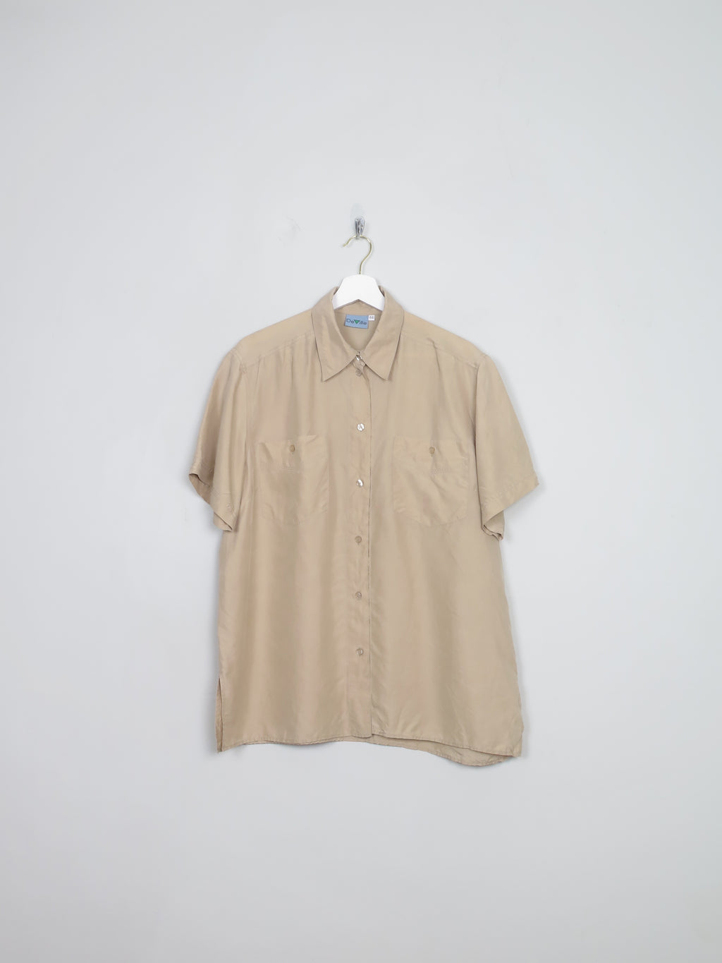 VIntage Cream Silk Blouse M/L