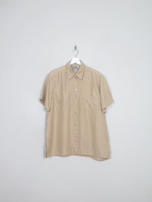 VIntage Cream Silk Blouse M/L