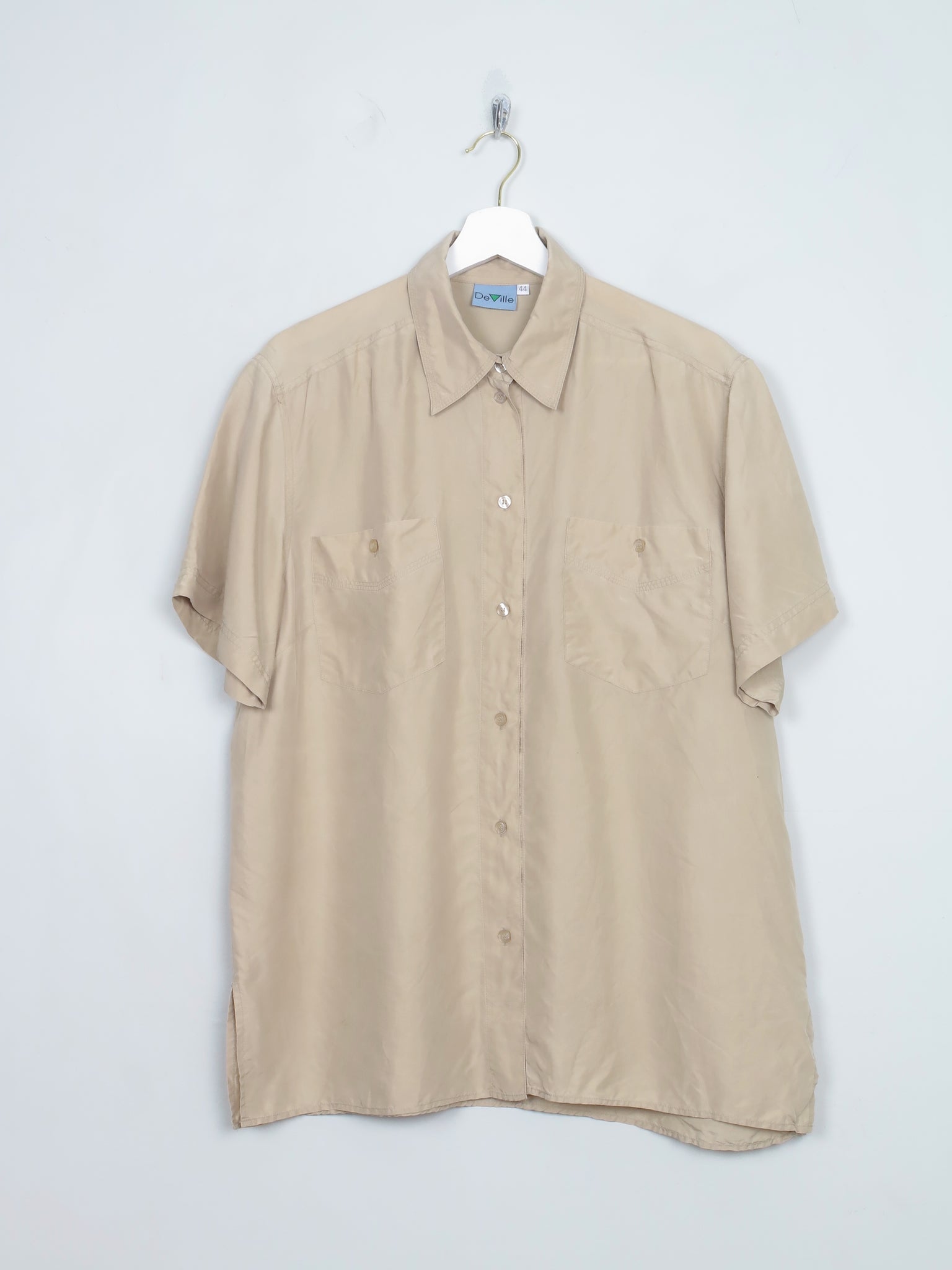 VIntage Cream Silk Blouse M/L