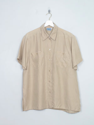 VIntage Cream Silk Blouse M/L