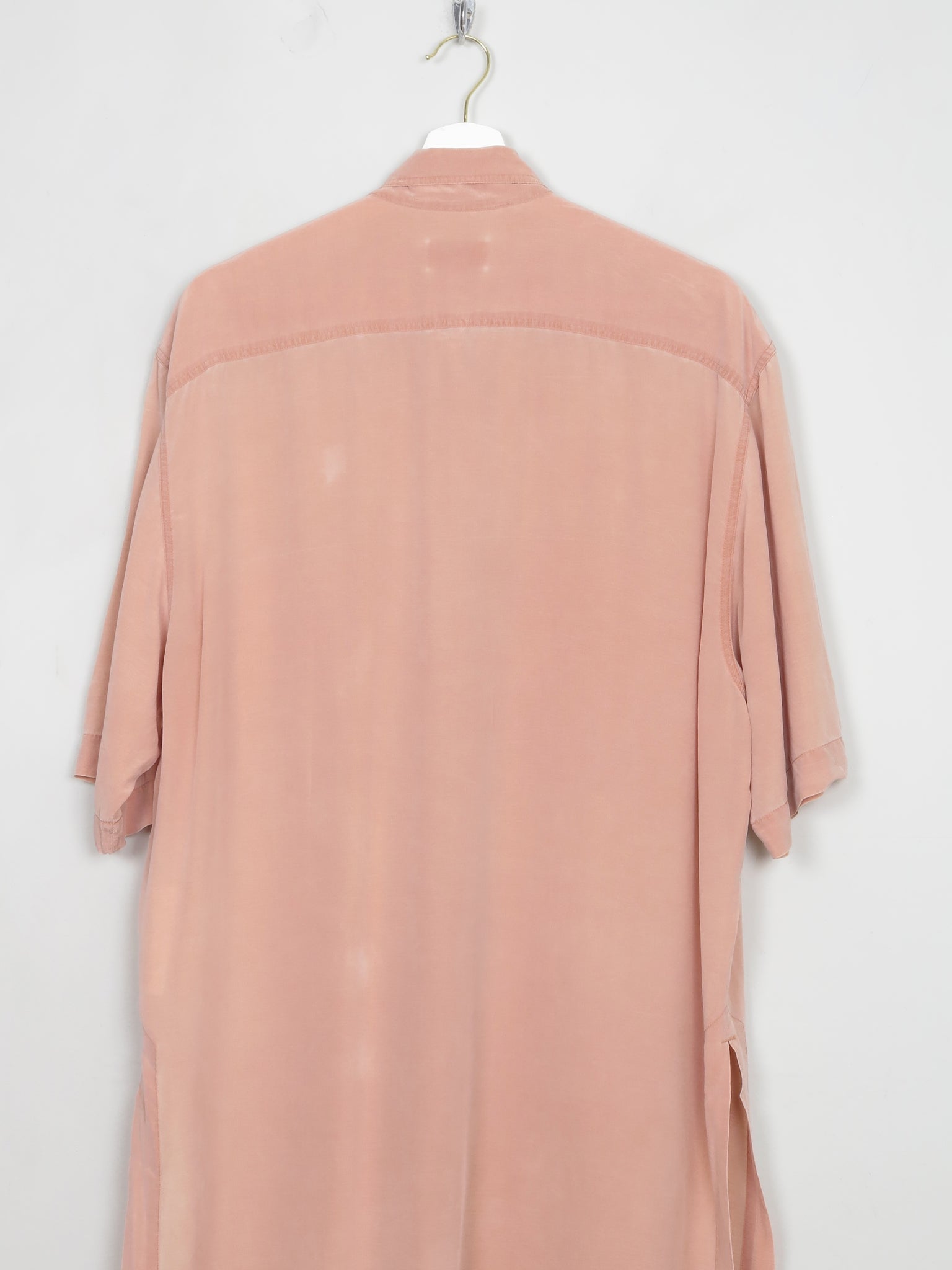 Women's Vintage Silk Pink Silk Shirt Dress L